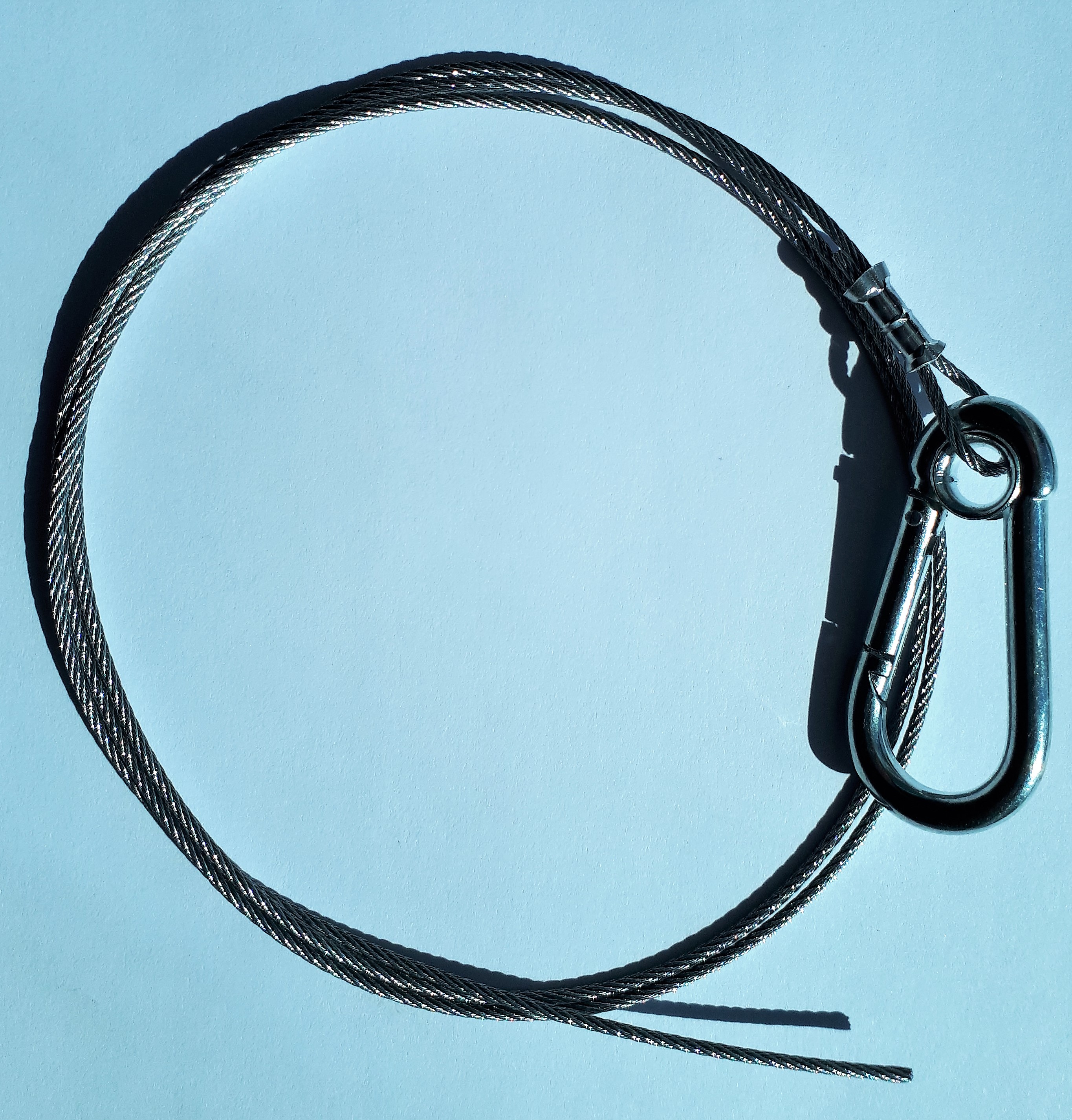 Câble assemblé 1/16'' x 3' - Mousqueton
