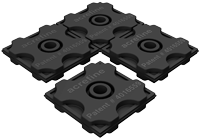 Coussin de caoutchouc modulaire 3/8''