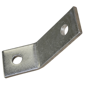 Plaque pliée à 45° -2 trous pour profilé